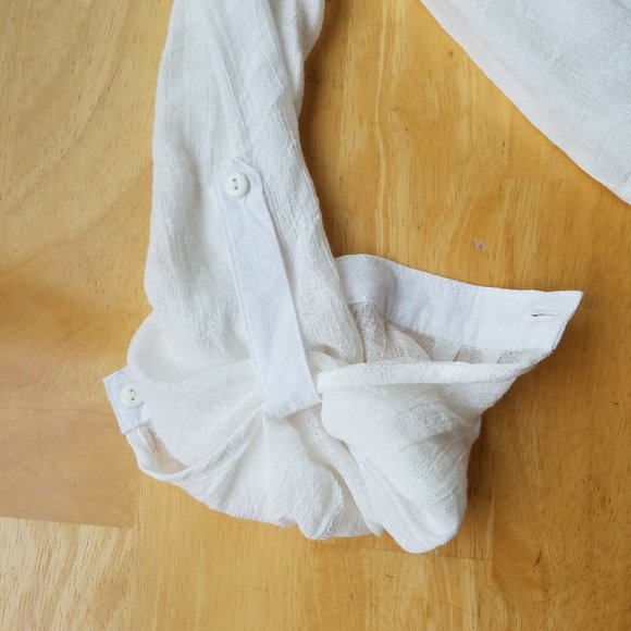 NWT Small Nadine West Active USA Rolled Cuff White Top - Picture 7 of 11
